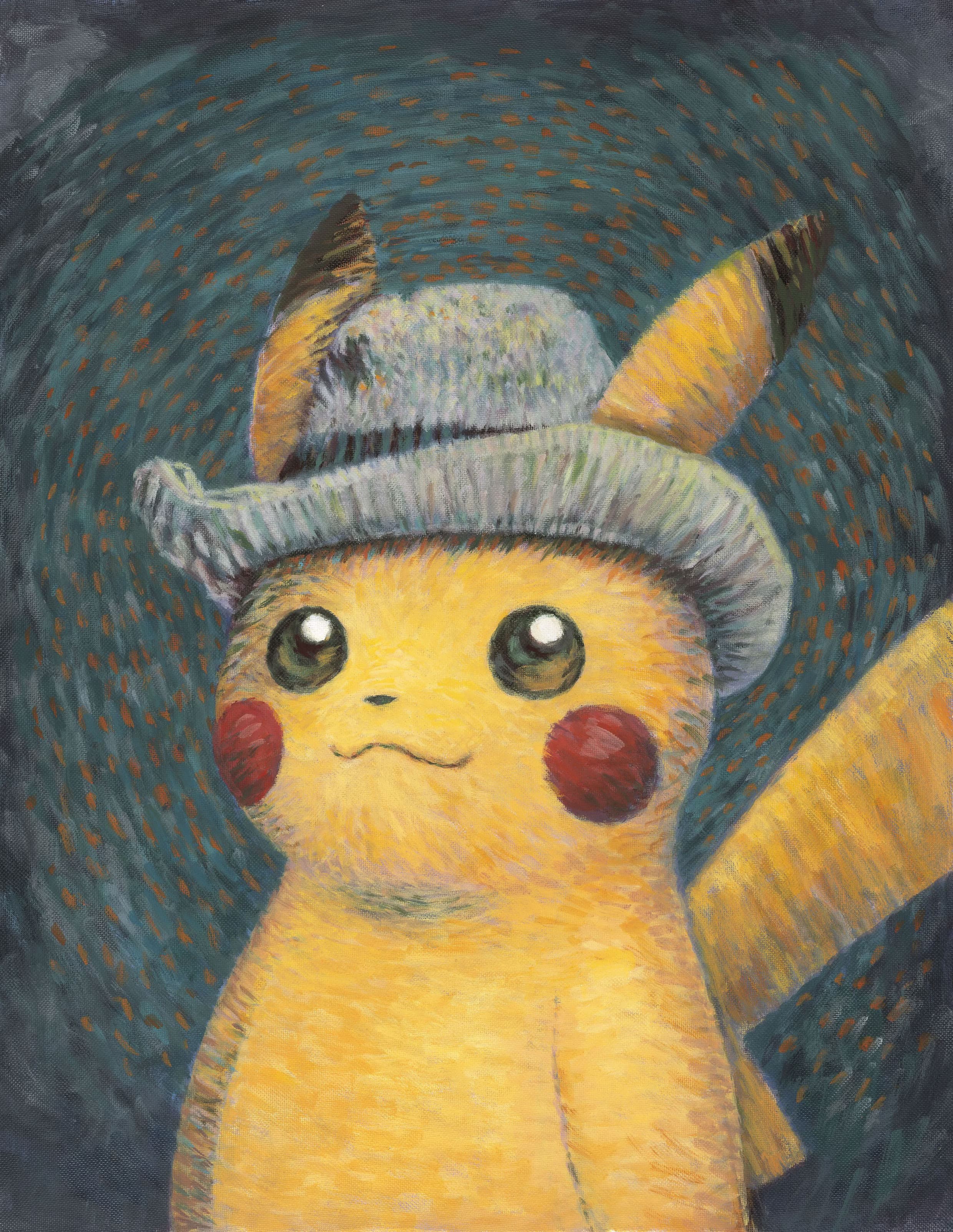 Pikachu Van Gogh Background